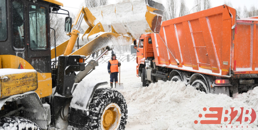 Уборка снега с крыш зданий в Казани и по РТ — компания B2B Сервис Казань